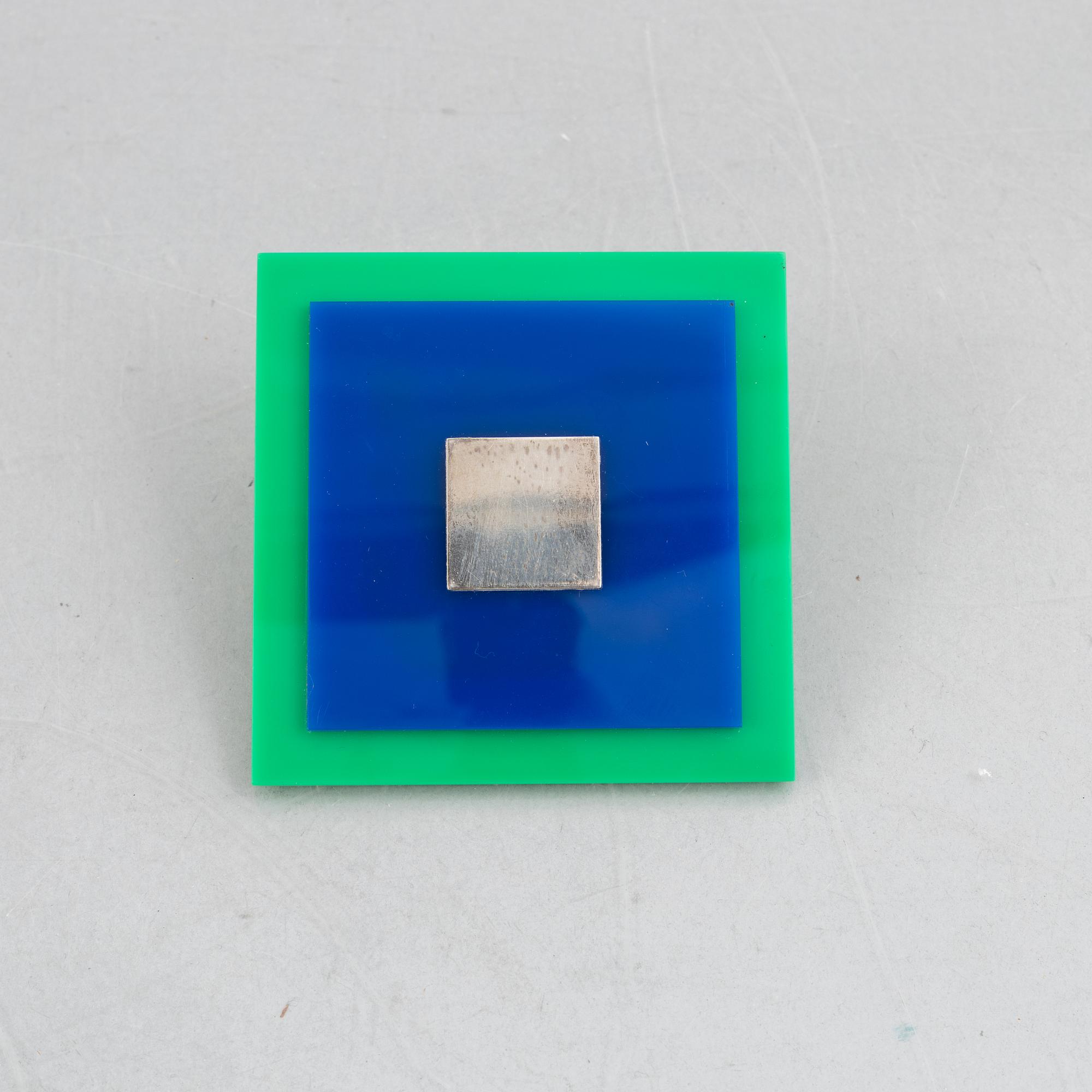 Sigurd Persson, a silver and acrylic hair clip, late 20th century.