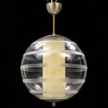 HARALD NOTINI, A Swedish glass ceiling light by Böhlmarks, Sweden 1930's.