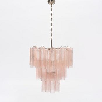 An Italian glass chandelier.
