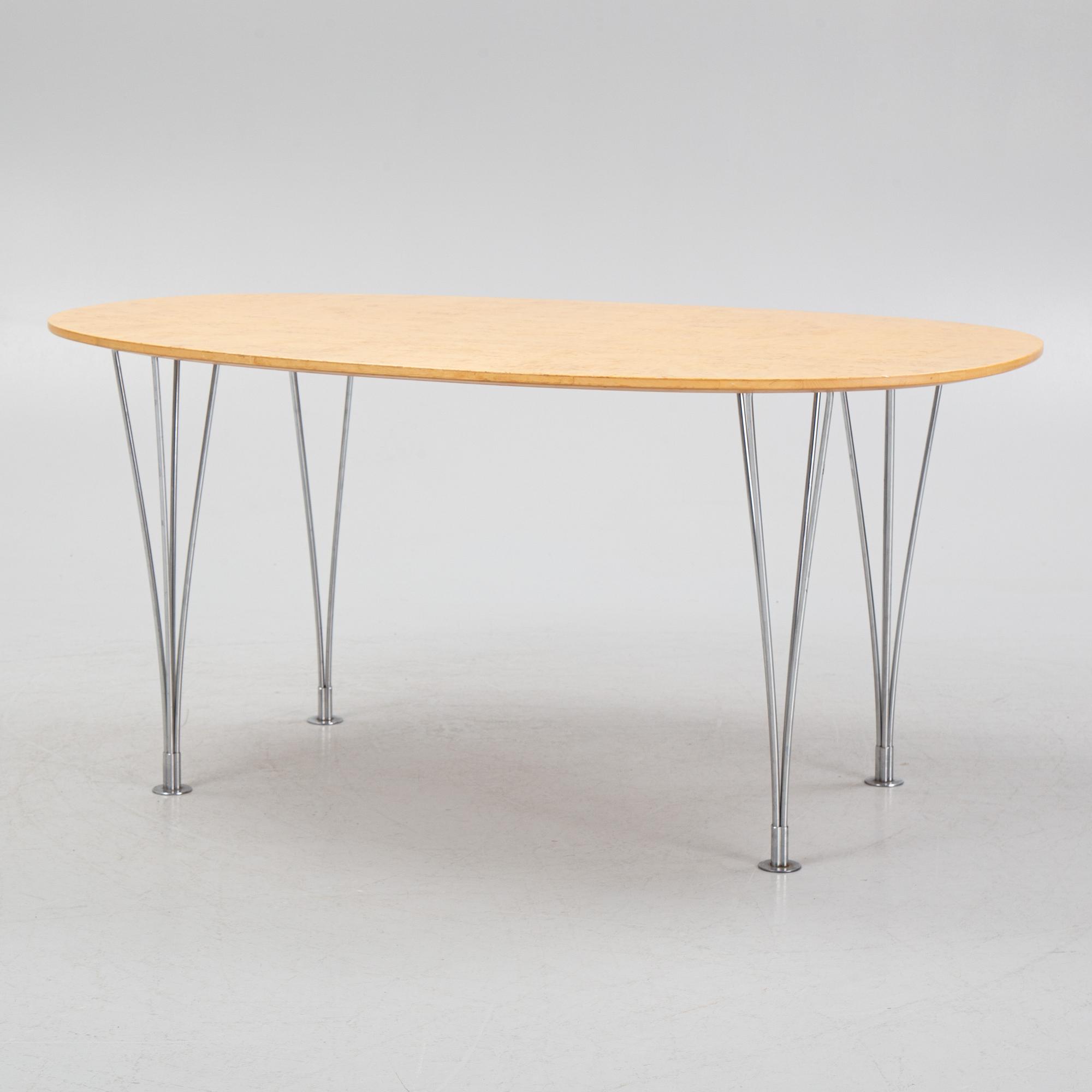 Bruno Mathsson & Piet Hein, matbord, "Superellips", Mathsson International, Värnamo, Sweden.