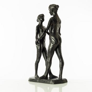 Gudmar Olovson, sculpture. Signed. Numbered. Foundry mark. Bronze, height 62 cm, length 32 cm.