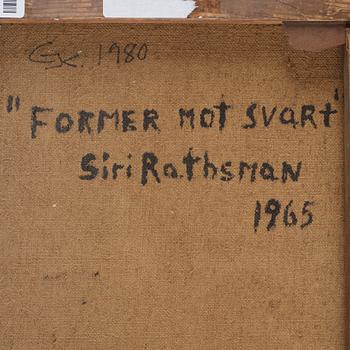 Siri Rathsman, oil on canvas, signed Siri Rathsman and dated 1965.