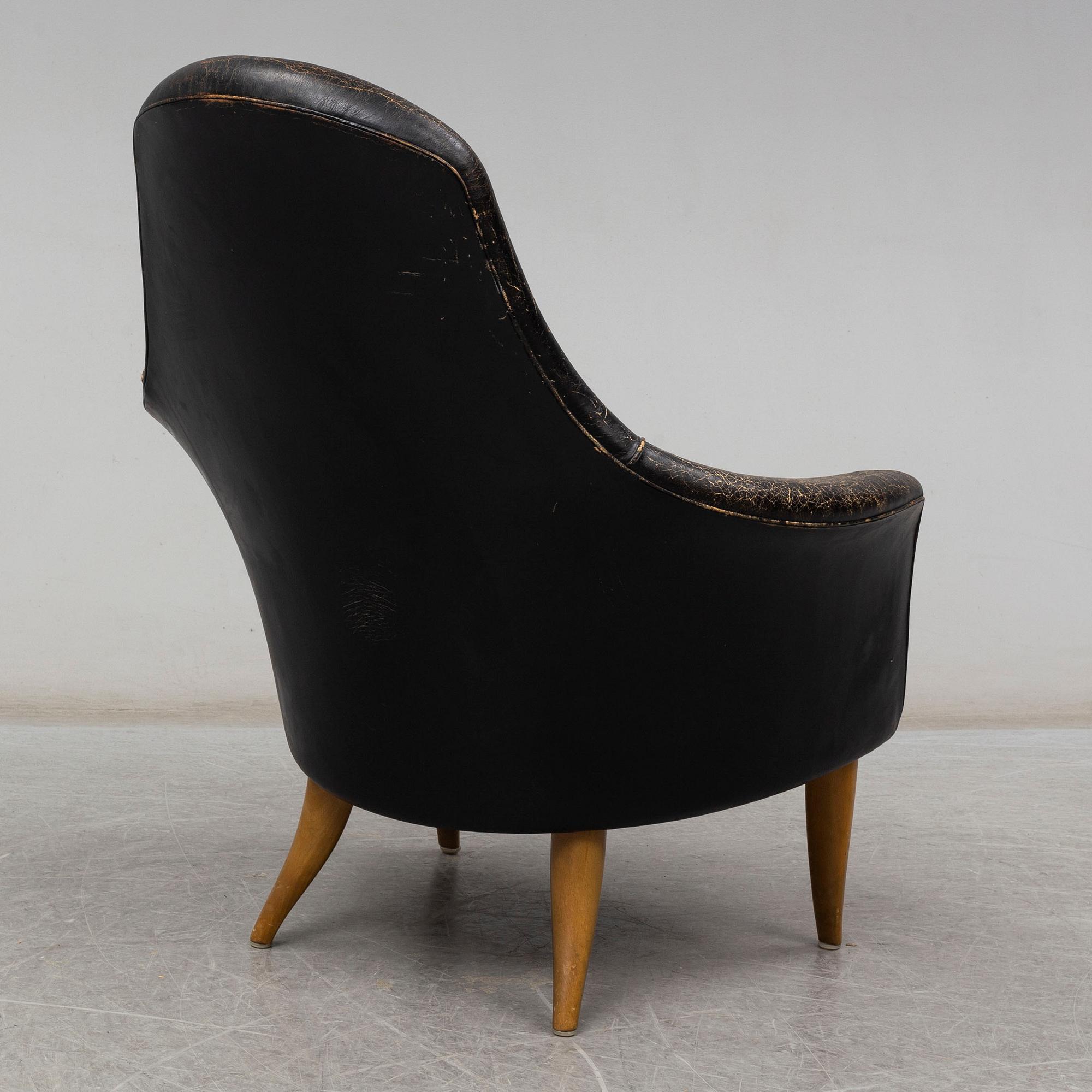 KERSTIN HÖRLIN-HOLMQUIST, fåtölj, "Stora Adam", Nordiska Kompaniet, 1900-talets andra hälft.