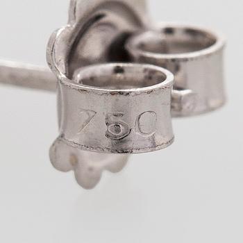 Korvakorut, 18K valkokultaa ja tanzaniitteja.