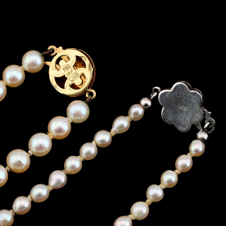 COLLIER, 2 st, odlade pärlor.