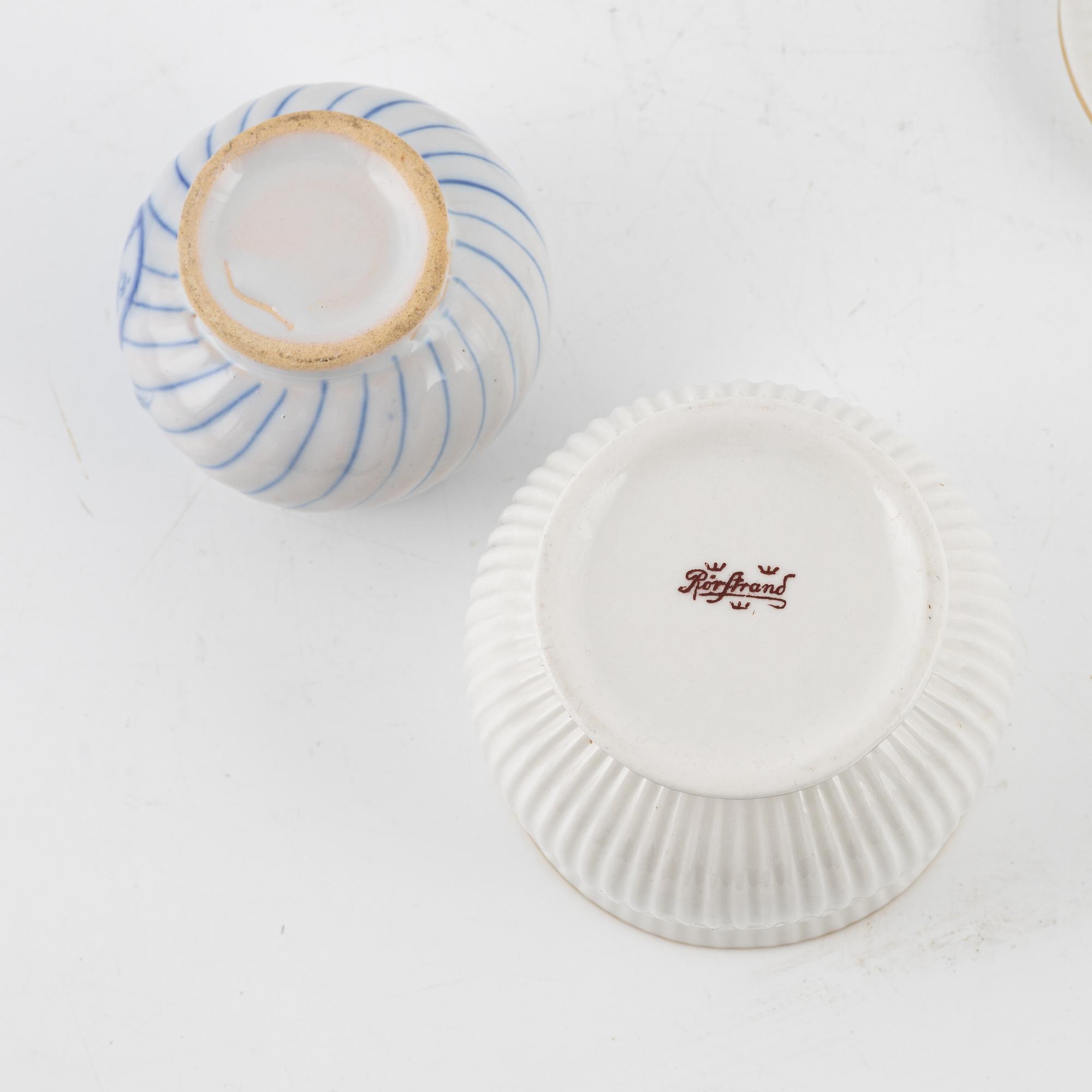 A set of 11(5+6) custard cups with covers, Sweden, circa 1900.