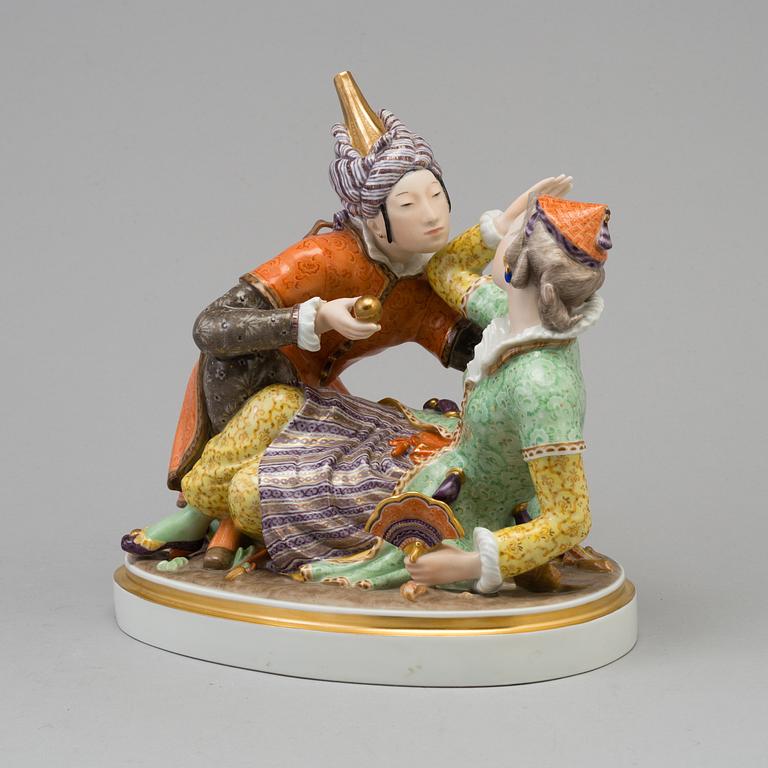 A Gerhard Henning porcelain figure, 'Ali & Peribanu', Royal Copenhagen, Denmark, 1930.