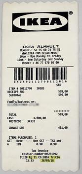Virgil Abloh, Rug “Receipt”, IKEA x Virgil Abloh, “MARKERAD” collection, approx. 197 x 90 cm.