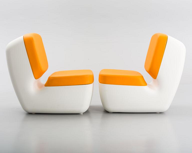 MARC NEWSON, fåtöljer, ett par, "Nimrod", Magis, Italien, 2000-tal.