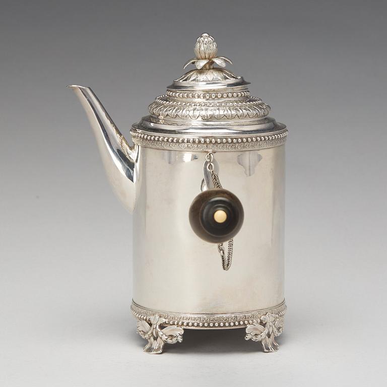 A Swedish Gustavian silver coffee-pot, mark of Jons Granbom, Stockholm 1785.