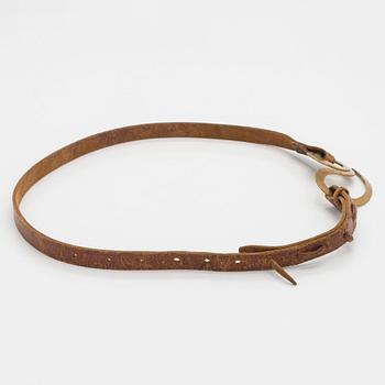 Alexander Calder, belt buckle with leather strap 1938.