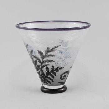 VAS, glas, Ingegerd Råman, Orrefors, unikat, signerad och numrerad 1170.