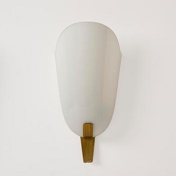 Harald Notini, a pair of wall sconces model "8495", Arvid Böhlmarks Lampfabrik, Stockholm, 1940s.