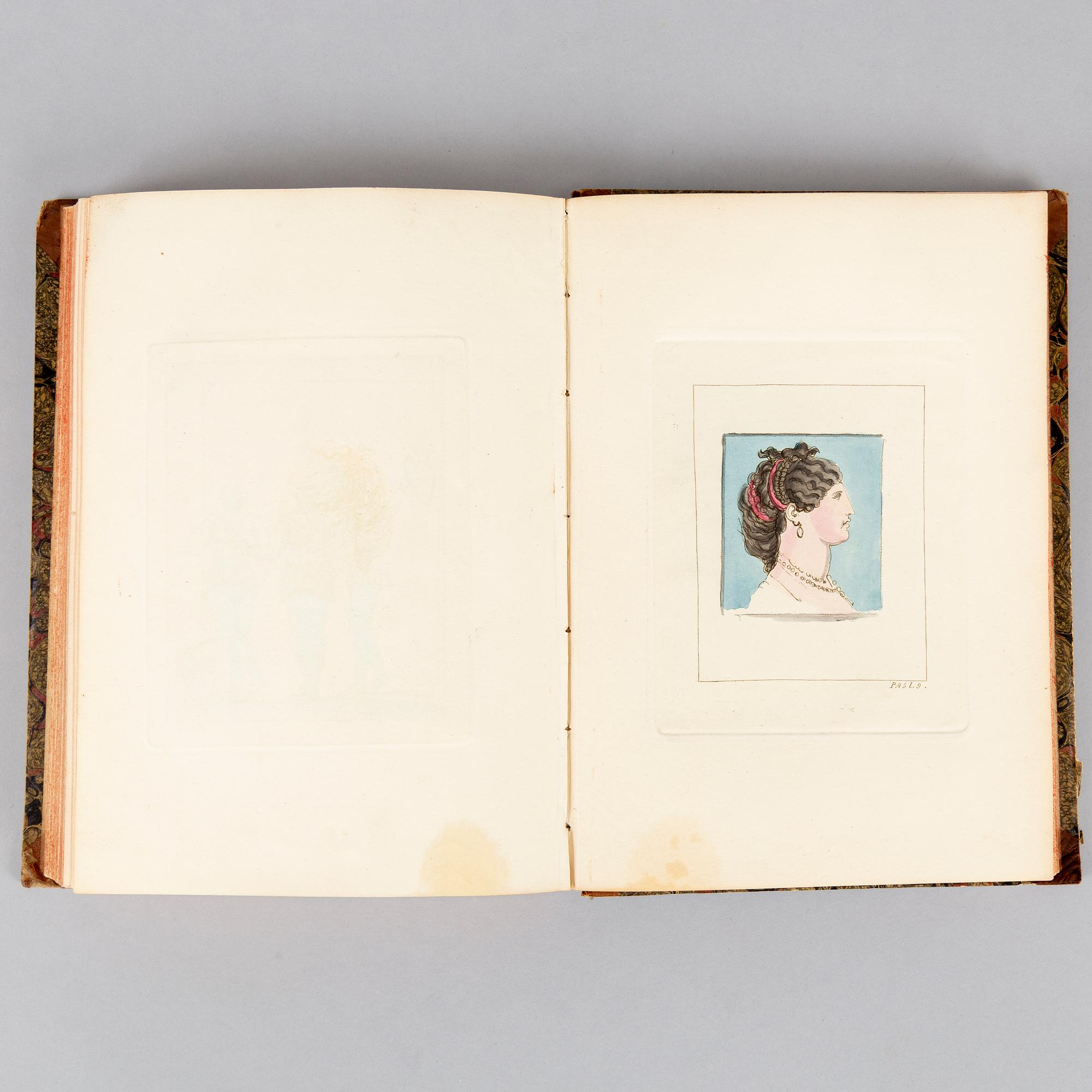 ”Resa til Italien”, med 38 handkolorerade planscher.