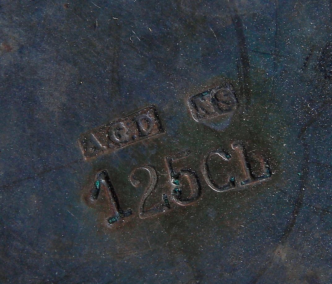 KAFFESERVIS, 3 delar, nysilver. Rokokostil.
CG Hallberg och AG Dufva.