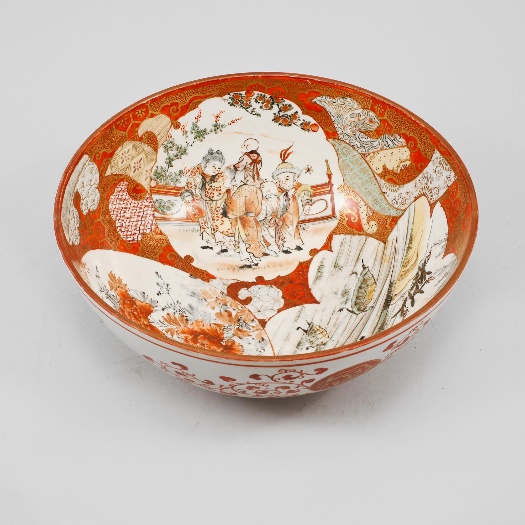 SKÅL, porslin, troligen Kutani, Japan, Meiji (1868-1912).