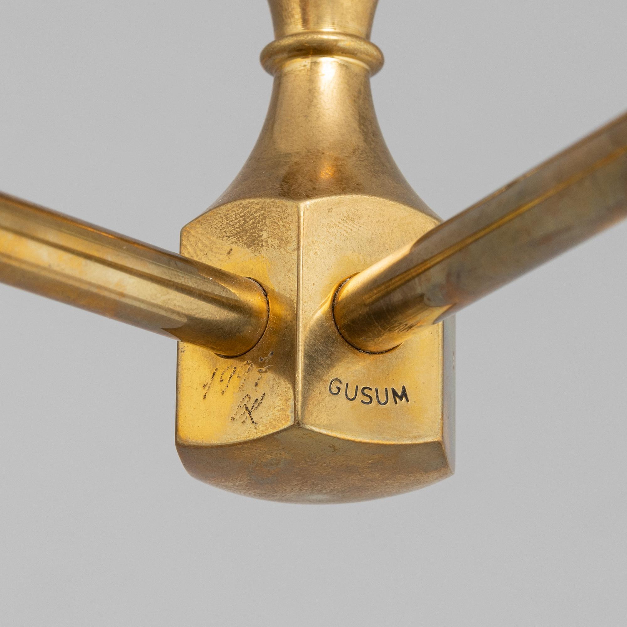 Lars Bergsten, a set of five brass candlesticks from Gusum.