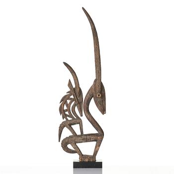 A Bamana Chi Wara headdress, Mali, presumably first part 20th centuryr.