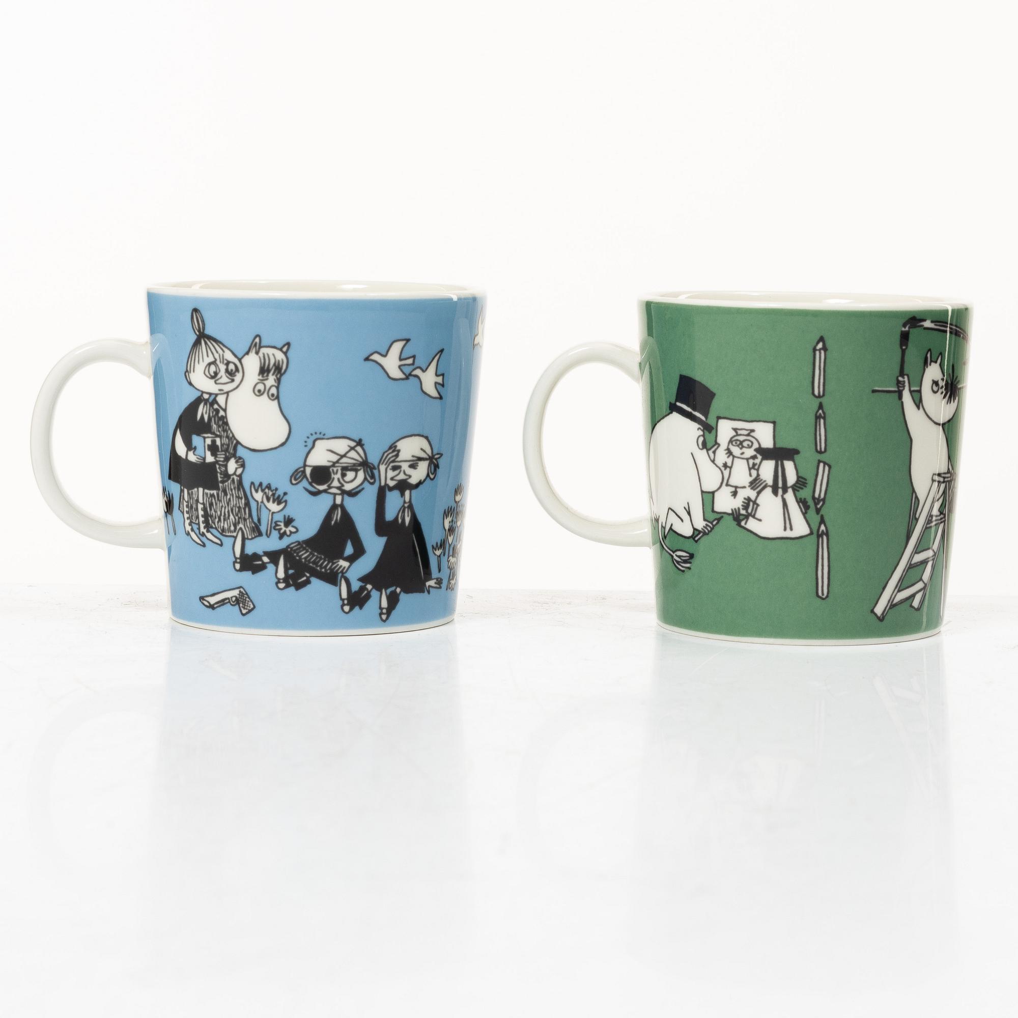 Arabia, two Moomin mugs, Finland, 1996-2002.
