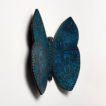 Birger Kaipiainen, a ceramic wall sculpture of a butterfly, Rörstrand, Sweden 1950s.