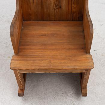 Axel Einar Hjorth, a "Lovö" rocking chair, Nordiska Kompaniet, Sweden, 1930's.