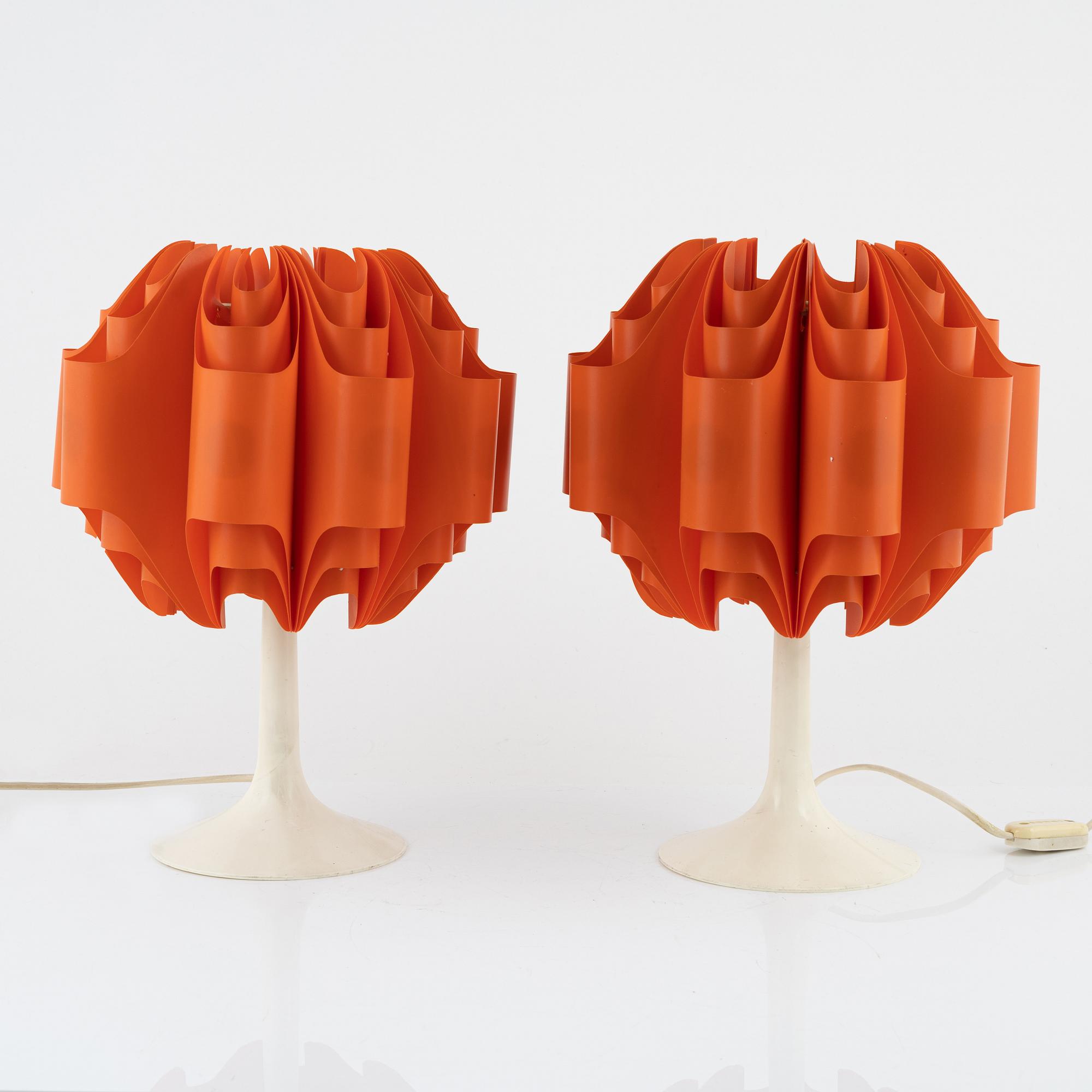A pair of table lights, Zicoli, 1970's.