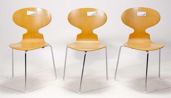 STOLAR, 3 st. "Myran" Design Arne Jacobsen.