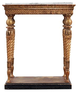 A late Gustavian early 19th century console table.