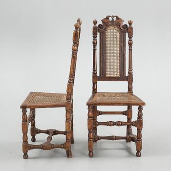 STOLAR, ett par, senbarock, 1700-tal.