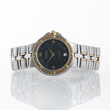 ARMBANDSUR, herr, "Parsifal", Raymond Weil, 9190, nr B 06215, quartz, guld och stål, datum.