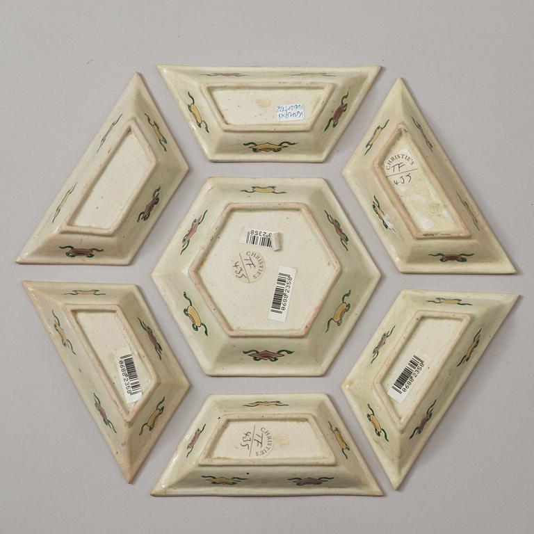 CABARET, sju delar, biskvi. Qing dynastin, Kangxi (1662-1722).