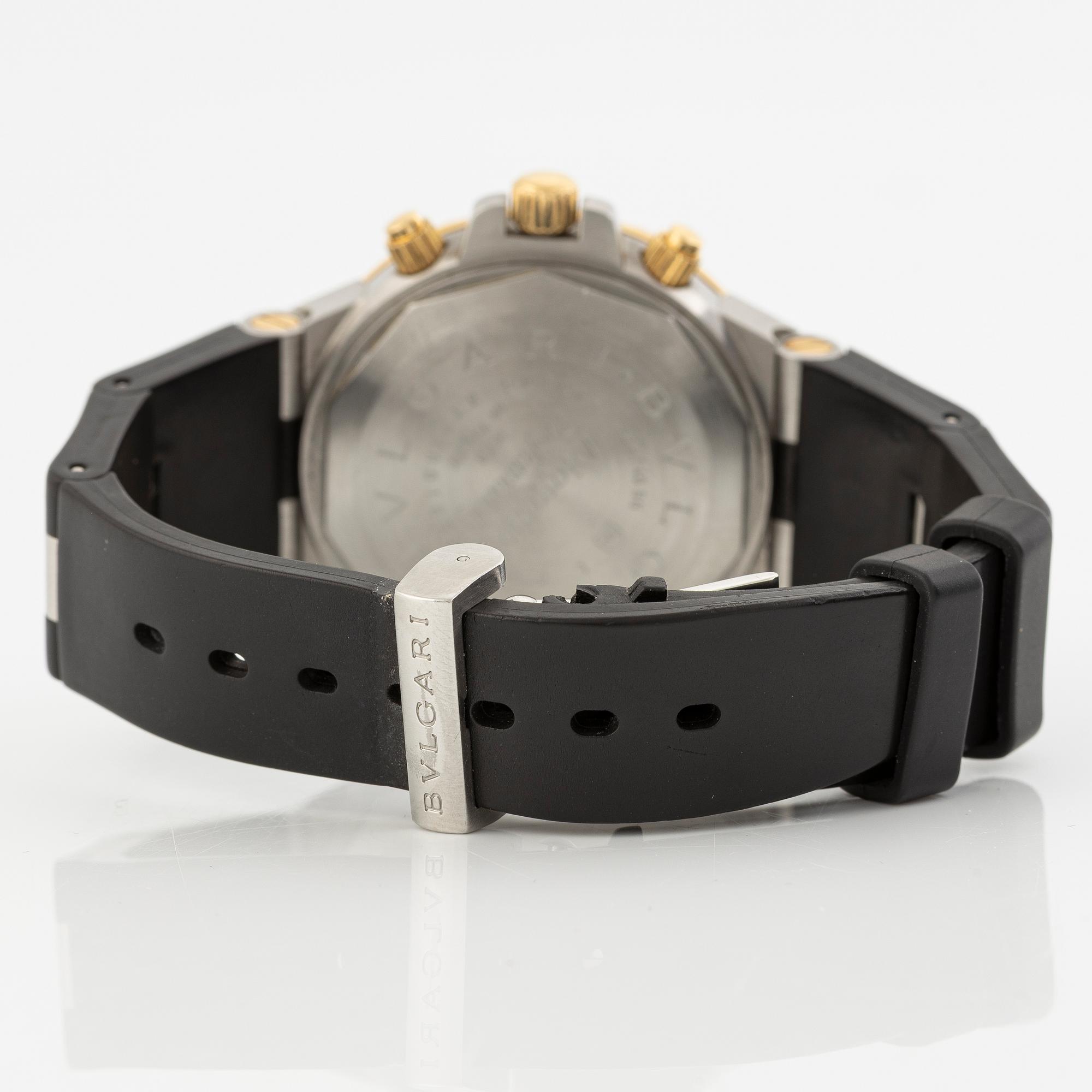 Bvlgari, Diagono GMT, wristwatch, 40 mm.