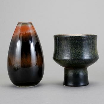 VAS samt SKÅL, stengods, Carl-Harry Stålhane, Rörstrand, 1960-tal.