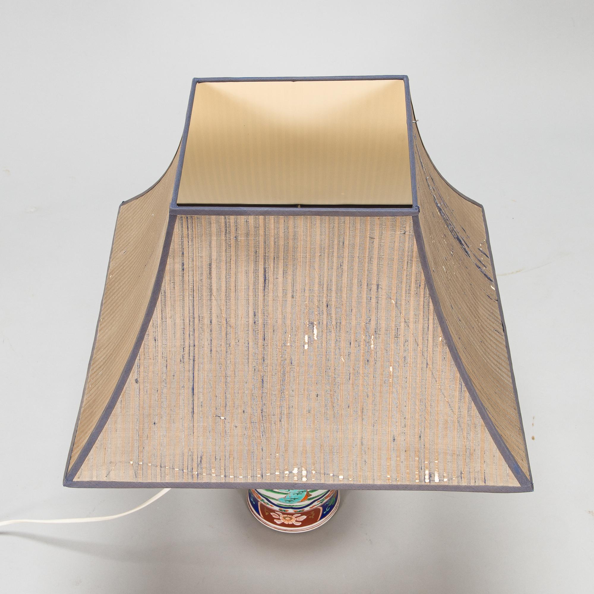 A Chinese porcelain table light from the first half of the 20th Century.