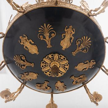 An Empire style ceiling light, laterpart of the 19th century.