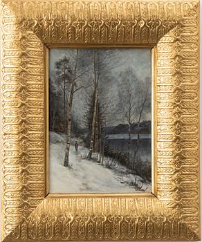 Unknown artist, 19th century. Winter Promenade.