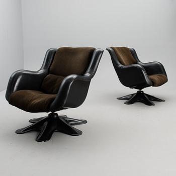 A pair of model 418 armchairs from the 1960/70s, Haimi.