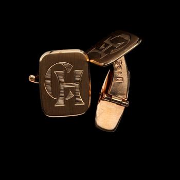 MANCHETTKNAPPAR, ett par, guld 18 K. Vikt c:a 14 g.