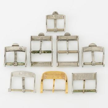 Mixed buckles, Omega, IWC, Blancpain, Jaeger Le-Coultre, a total of 8 pcs.