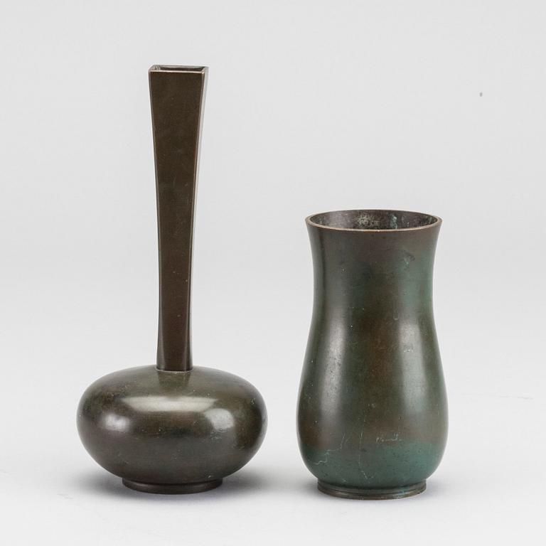 Two bronze vases from GAB in Stockholm, 1930s.