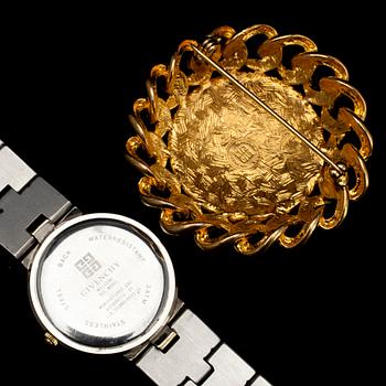 ARMBANDSUR samt BROSCH, Givenchy.