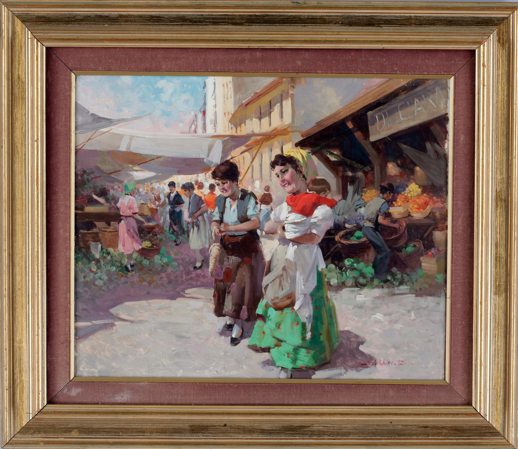 WITMAN ETELKA VIZKELETI, olja på duk. Sign.