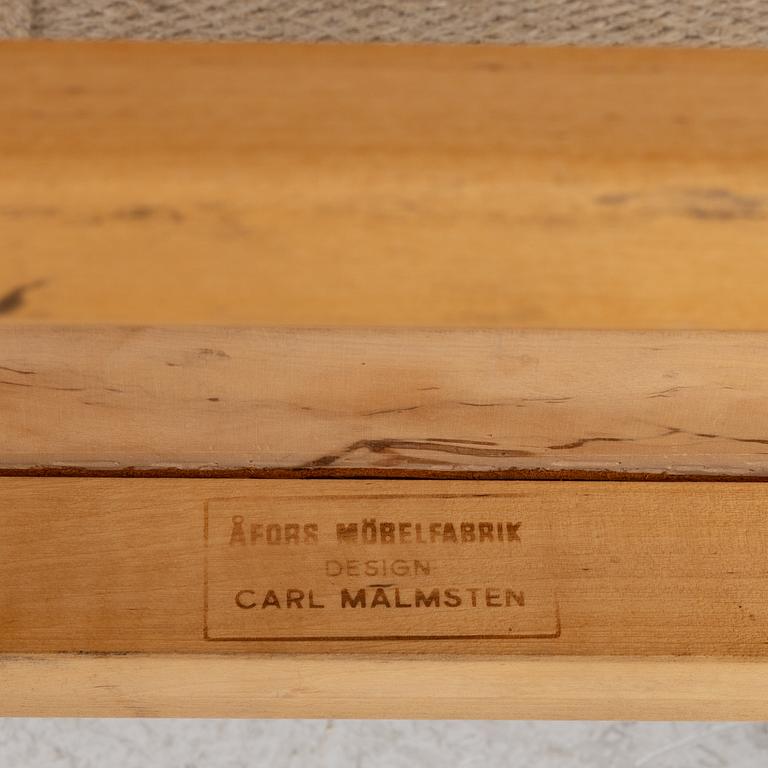 Carl Malmsten, Armchairs, 4, "Ambassadör", Åfors Möbelfabrik, late 20th century.