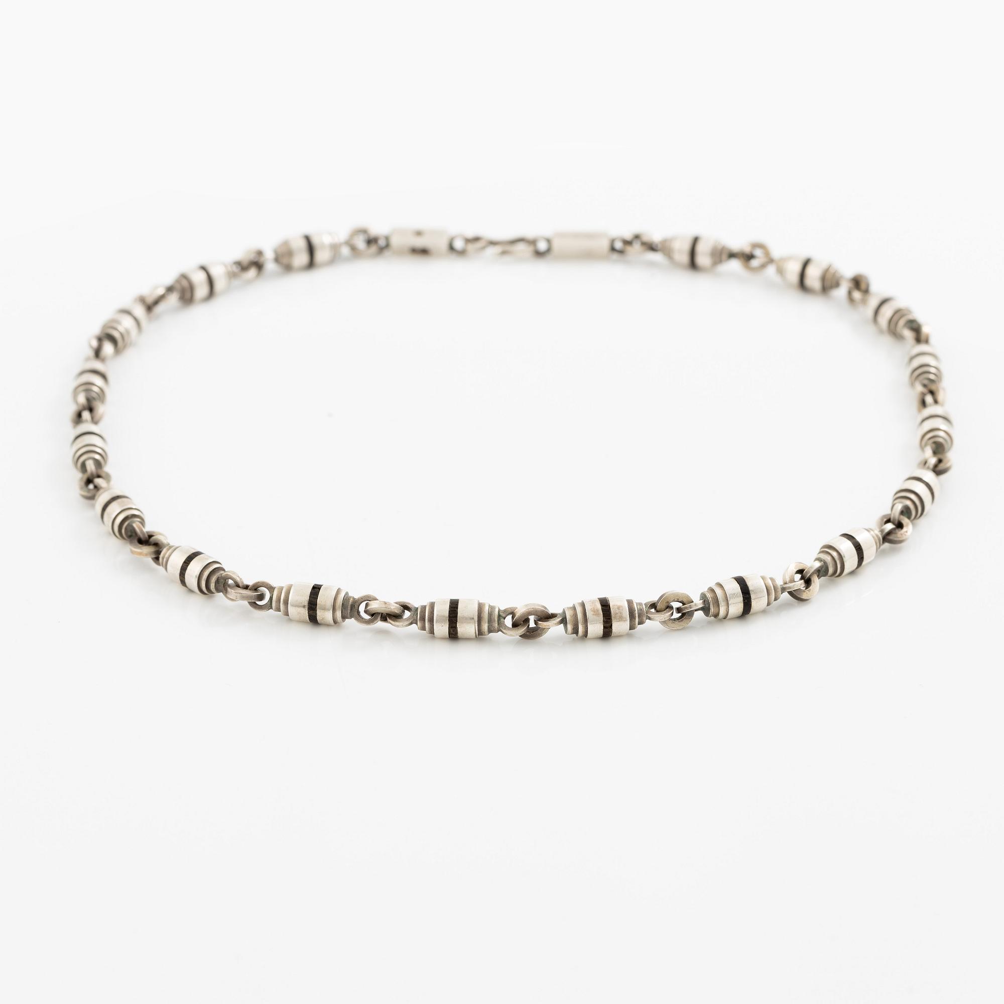 Smyckesset, örhängen, collier, silver.