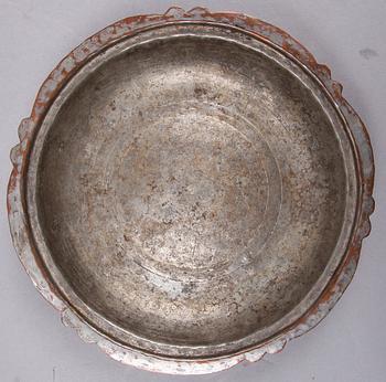 PARTI ORIENTALISKT, 5 delar, koppar, mässing, bla från Teheran, Persien, 1930-tal.