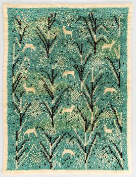 Aino Vuorinen, A rya rug, model for Neovius. Circa 145 x 105 cm.