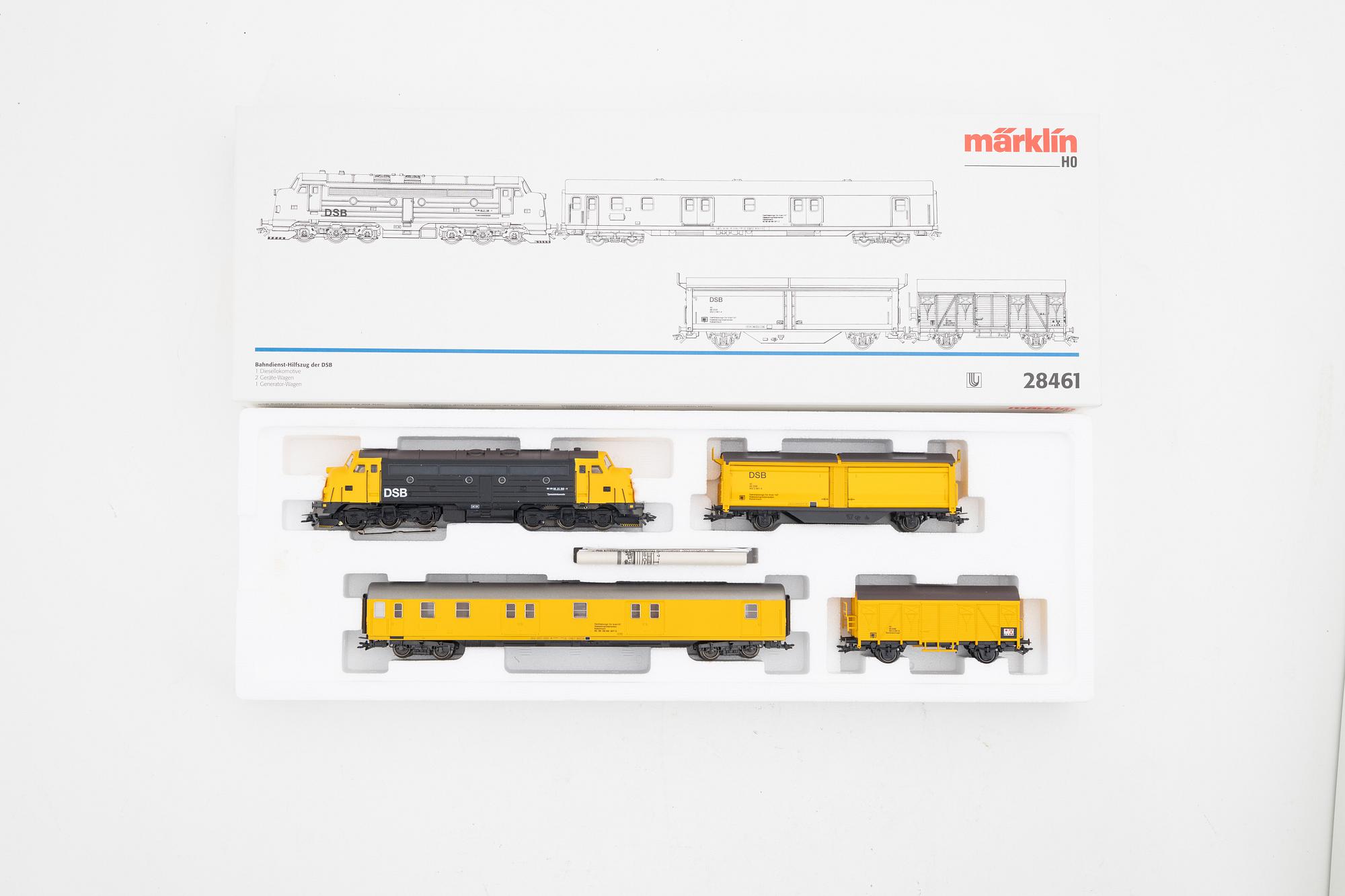 Märklin, two trainsets, model nr 28461 & 28524, gauge H0, in boxes.