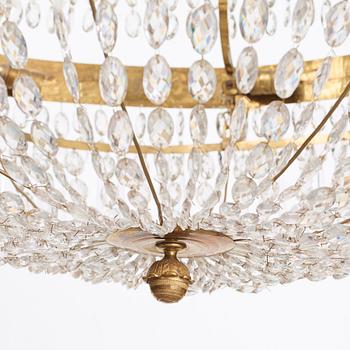 A Swedish Empire 19th century eight-light chandelier.