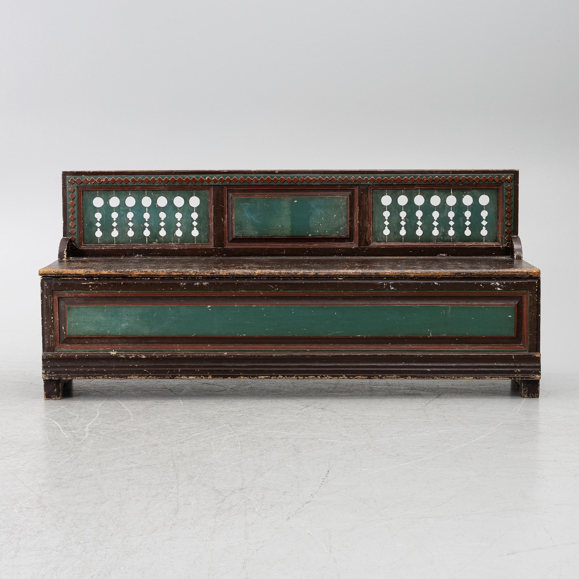 Fållbänk, allmoge, 1800-tal.