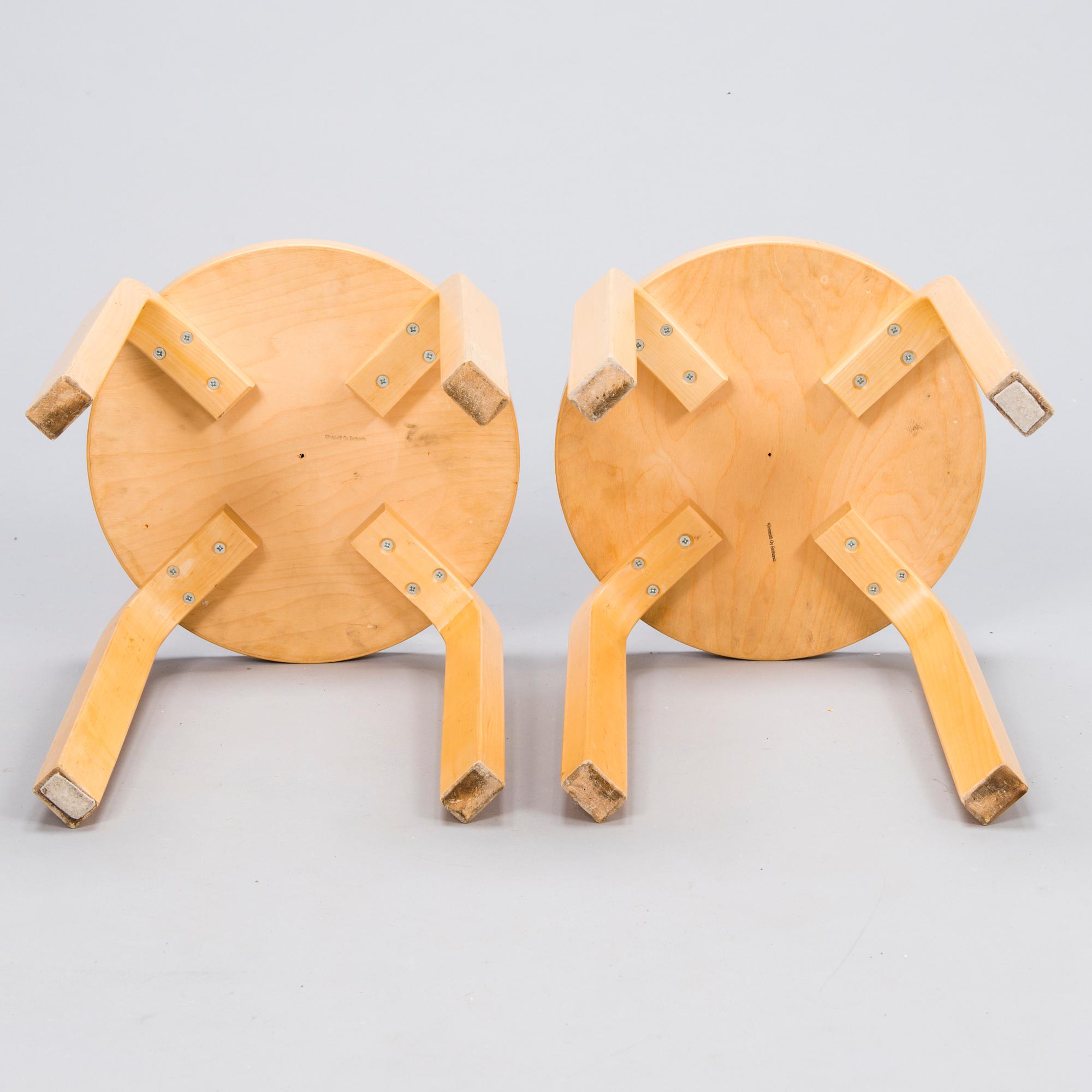 ALVAR AALTO, PALLAR, 4 st, E60, Artek, 1990-tal.
